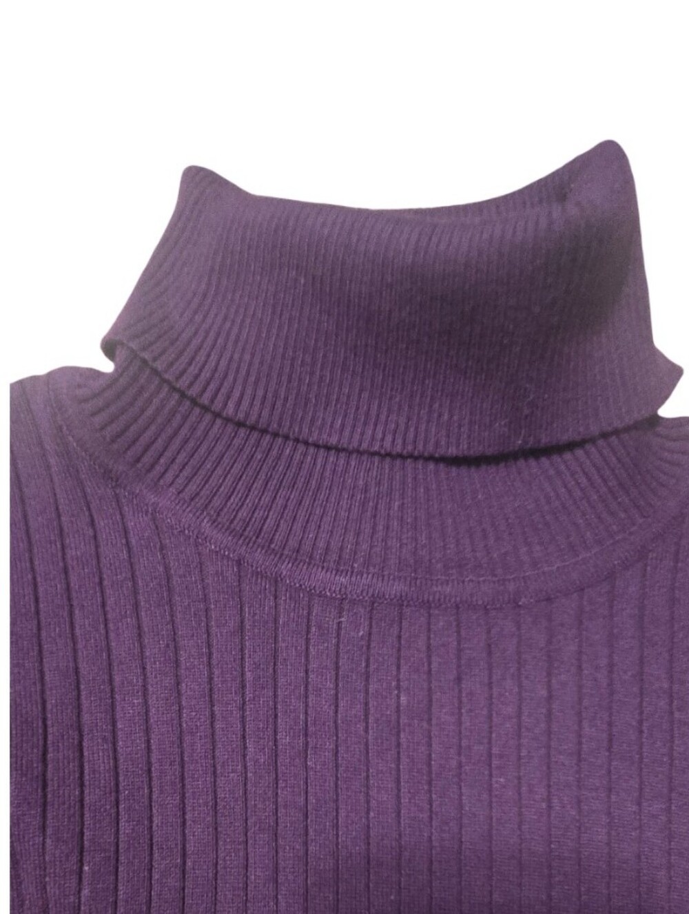 Calvin Klein Ribbed Turtleneck Sweater - Plum Festival Cocktail Buisiness Casual - Picture 6 of 13